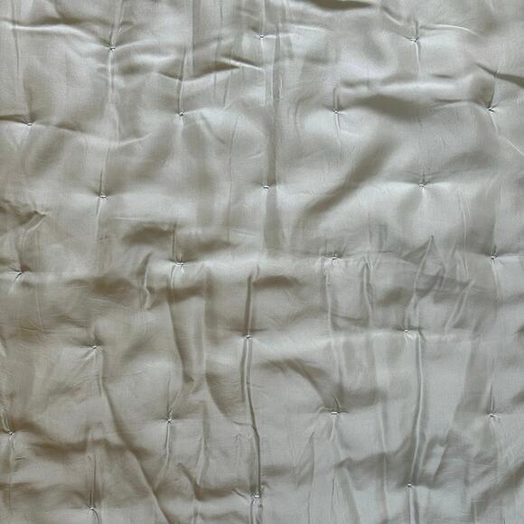 Pottery Barn SILK TUFTED pillow SHAM Standard light pastel teal aqua 26x20” - Picture 1 of 16